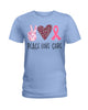 Image of Peace-Love-Cure Sweet Limited Classic T-Shirt - Ladies Tee - Unisex Long Sleeve