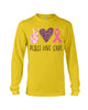 Image of Peace-Love-Cure Sweet Limited Classic T-Shirt - Ladies Tee - Unisex Long Sleeve