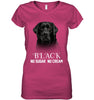 Image of Black Labrador No Sugar No Cream Mug - Hoodie - Ladies V-Neck
