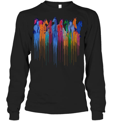 Coloful Horse Limited Classic T_Shirt - Guys Tee - Unisex Long Sleeve