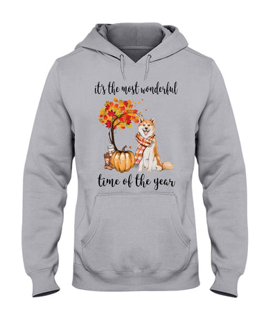 Akita The Most Wonderful Time Of Year T-Shirt - Hoodie - Ladies Tee