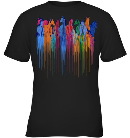 Coloful Horse Limited Classic T_Shirt - Youth Tee - Guys V-Neck