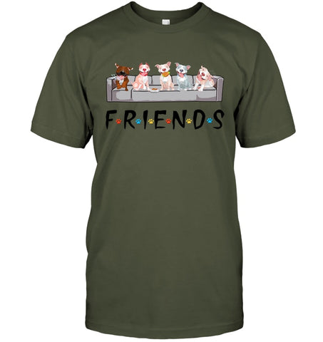 Pit Bull Friends T-Shirt - Guys Tee - Ladies V-Neck