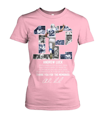 12 Years Of Andrew Luck Limited Classic T- Shirt - Ladies Tee - Ladies V-Neck