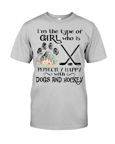 A Big Fan Of Dogs And Hockey Girl Limited Classic T-Shirt - Guys Tee - Unisex Long Sleeve