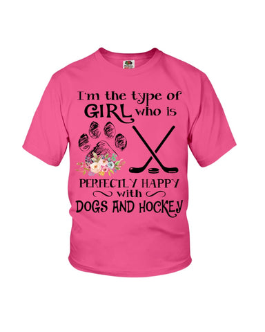 A Big Fan Of Dogs And Hockey Girl Limited Classic T-Shirt - Ladies Flowy Tank - Youth Tee