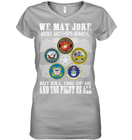 We May Joke About Another Branch Limited Classic T-Shirt - Guys V-Neck - Ladies V-Neck