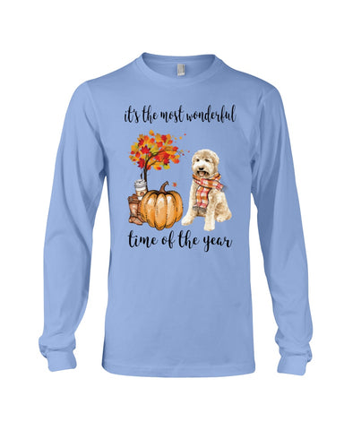 Goldendoodle - The Most Wonderful Time T-Shirt - Guys V-Neck - Unisex Long Sleeve