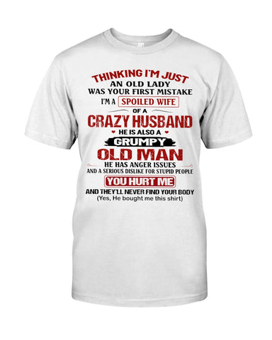 A Wife Of A Grumpy Husband Limited Classic T-Shirt - Guys Tee - Unisex Long Sleeve