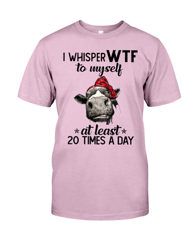 Whisper Wtf Cow Limited Classic T-Shirt - Guys Tee - Unisex Long Sleeve