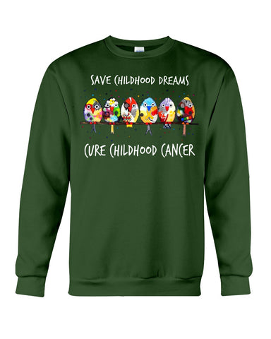 Save Childhood Dreams Cure Childhood Cancer T-Shirt - Guys Tee - Sweatshirt