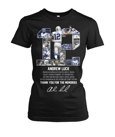 12 Years Of Andrew Luck Limited Classic T- Shirt - Ladies Tee - Ladies V-Neck