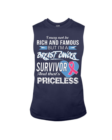 I'm A Breast Cancer Survivor And That's Priceless Limited Classic T- Shirt - Guys Tee - Unisex Long Sleeve