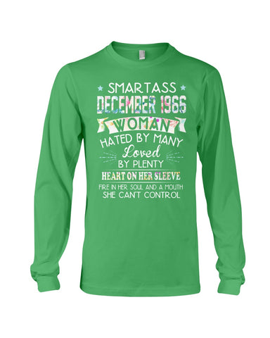 Smartass December 1966 T-Shirt - Guys V-Neck - Unisex Long Sleeve