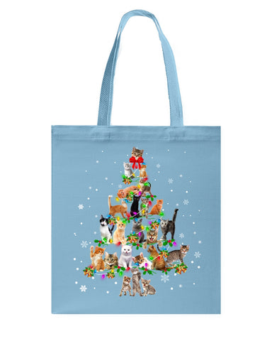 Unique Cat Christmas Tree Limited Classic T-Shirt - Guys Tee - Basketweave Tote Bag