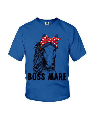 Boss Mare Horse Limited Classic T- Shirt - Youth Tee - Ladies Tee