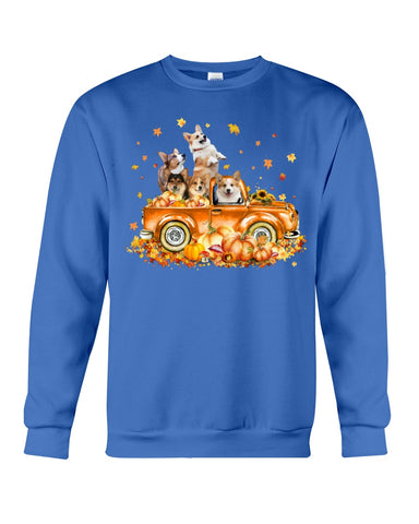 Dogs Reunion On Pumpkin Car T-Shirt - Sweatshirt - Unisex Tank Top