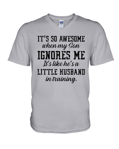 Little Husband In Training T-Shirt - Hoodie - Guys V-Neck