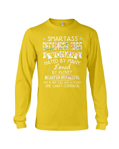 Smartass December 1966 T-Shirt - Guys V-Neck - Unisex Long Sleeve