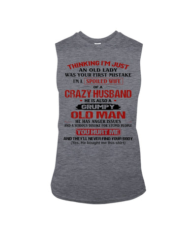 A Wife Of A Grumpy Husband Limited Classic T-Shirt - Guys Tee - Unisex Long Sleeve