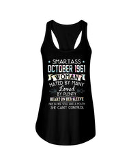 Smartass October 1961 Classic T-Shirt - Ladies Flowy Tank - Youth Tee