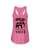 Image of Elephant Speakfor Those Who Have No Voice T-Shirt - Unisex Tank Top - Ladies Flowy Tank