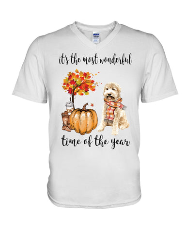 Goldendoodle - The Most Wonderful Time T-Shirt - Guys V-Neck - Unisex Long Sleeve