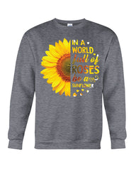 In A World Fulll Of Rose Be A Sunflower Tote Bag - Sweatshirt - Ladies Flowy Tank