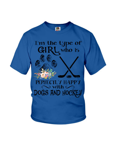 A Big Fan Of Dogs And Hockey Girl Limited Classic T-Shirt - Ladies Flowy Tank - Youth Tee