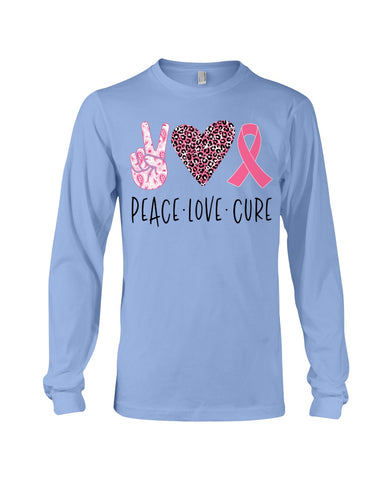 Peace-Love-Cure Sweet Limited Classic T-Shirt - Ladies Tee - Unisex Long Sleeve