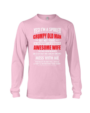 Grumpy Old Man And His Awesome March Wife Limited Classic T-Shirt - Hoodie - Unisex Long Sleeve