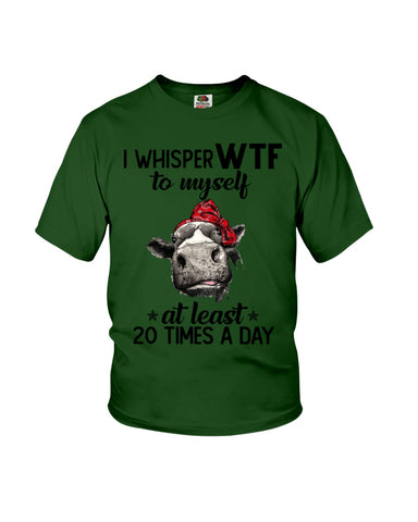 Whisper Wtf Cow Limited Classic T-Shirt - Ladies Flowy Tank - Youth Tee