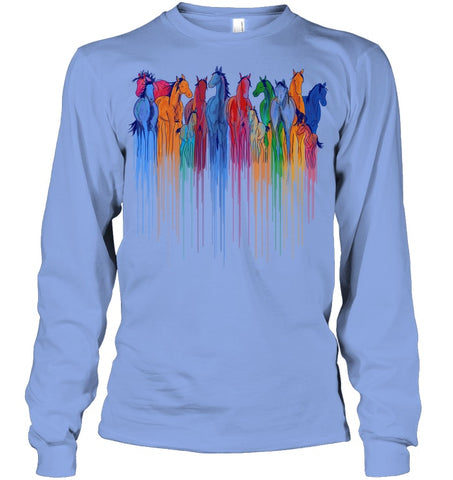 Coloful Horse Limited Classic T_Shirt - Guys Tee - Unisex Long Sleeve