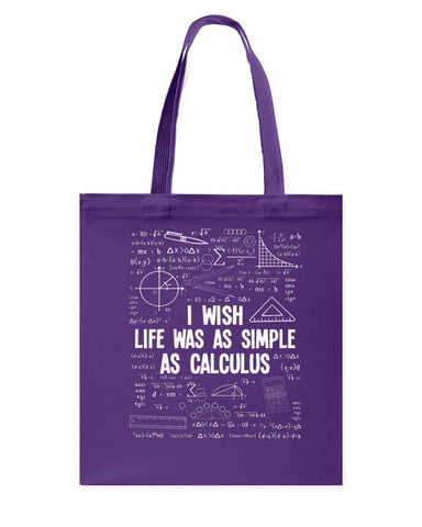 I Wish Life Was As Simple As Calculus Limited Classic T-Shirt - Guys V-Neck - Basketweave Tote Bag