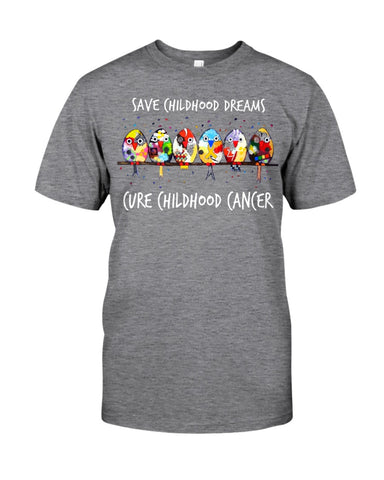 Save Childhood Dreams Cure Childhood Cancer T-Shirt - Guys Tee - Sweatshirt