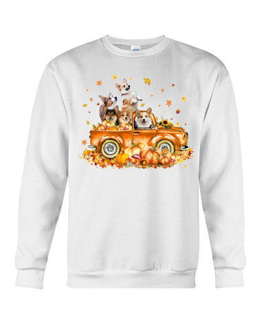 Dogs Reunion On Pumpkin Car T-Shirt - Sweatshirt - Unisex Tank Top