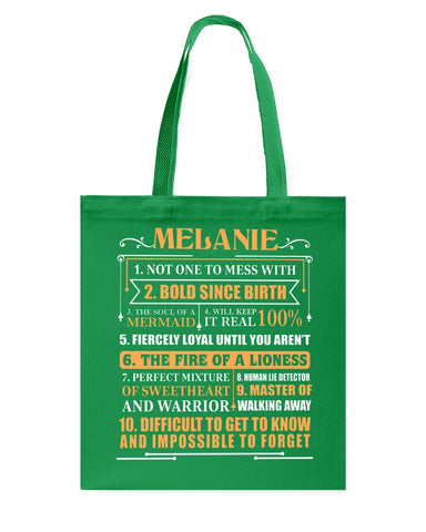 Melanie Characteristic Limited Classic T-Shirt - Guys V-Neck - Basketweave Tote Bag