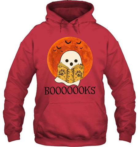 Boo Loves Booooooks T-Shirt - Hoodie - Unisex Long Sleeve