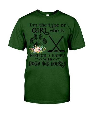 A Big Fan Of Dogs And Hockey Girl Limited Classic T-Shirt - Guys Tee - Unisex Long Sleeve