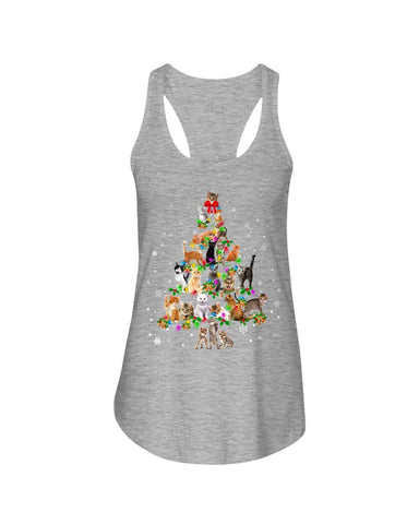 Unique Cat Christmas Tree Limited Classic T-Shirt - Unisex Tank Top - Ladies Flowy Tank