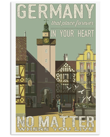 German Vintage In Your Heart Vertical Poster