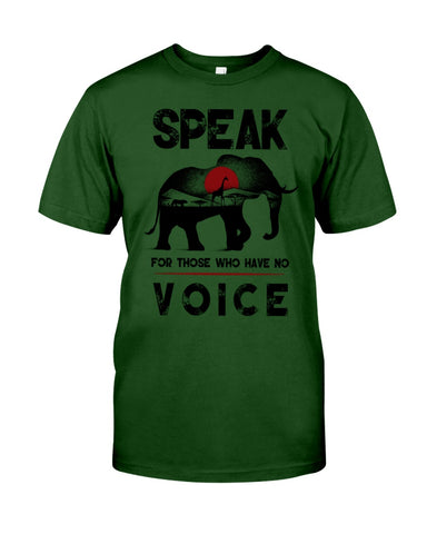 Elephant Speakfor Those Who Have No Voice T-Shirt - Guys Tee - Basketweave Tote Bag