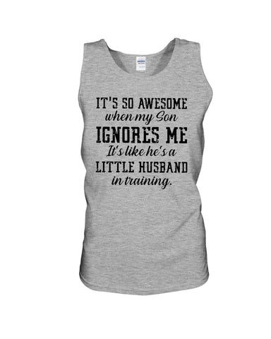 Little Husband In Training T-Shirt - Unisex Tank Top - Ladies Flowy Tank