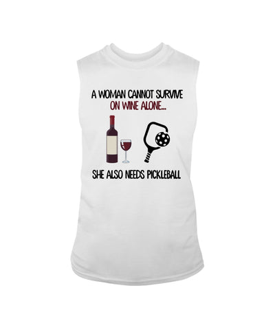 A Woman Need Wine And Pickball Limited Classic T- Shirt - Guys Tee - Unisex Long Sleeve