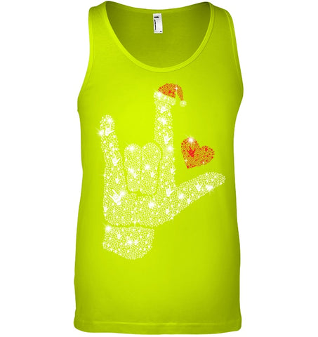 Sign Language Bright T-Shirt - Guys V-Neck - Unisex Tank Top