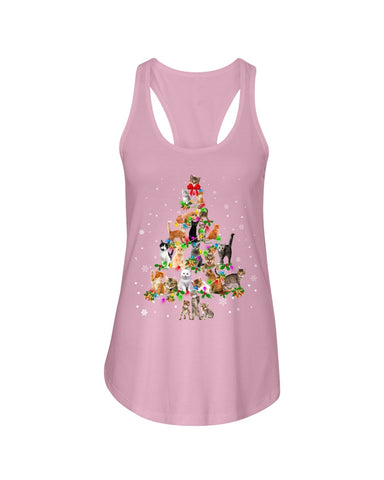 Unique Cat Christmas Tree Limited Classic T-Shirt - Unisex Tank Top - Ladies Flowy Tank