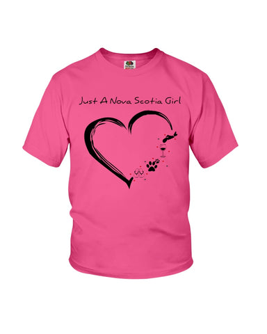 Just A Nova Scotia Girl Limited Classic T-Shirt - Ladies Flowy Tank - Youth Tee