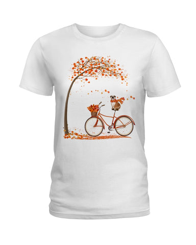 A Cool English Bulldog In Fall Limited Classic T-Shirt - Hoodie - Ladies Tee