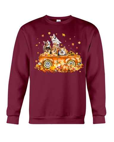 Dogs Reunion On Pumpkin Car T-Shirt - Sweatshirt - Unisex Tank Top