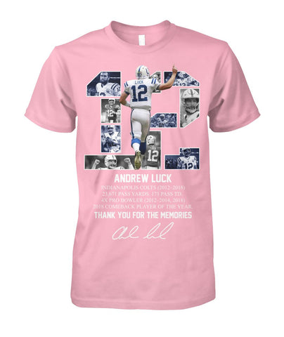 12 Years Of Andrew Luck Limited Classic T- Shirt - Guys Tee - Unisex Long Sleeve